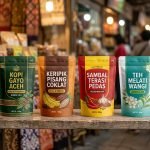 Ilustrasi desain dan proses pencetakan kemasan standing pouch modern untuk meningkatkan nilai jual produk ritel